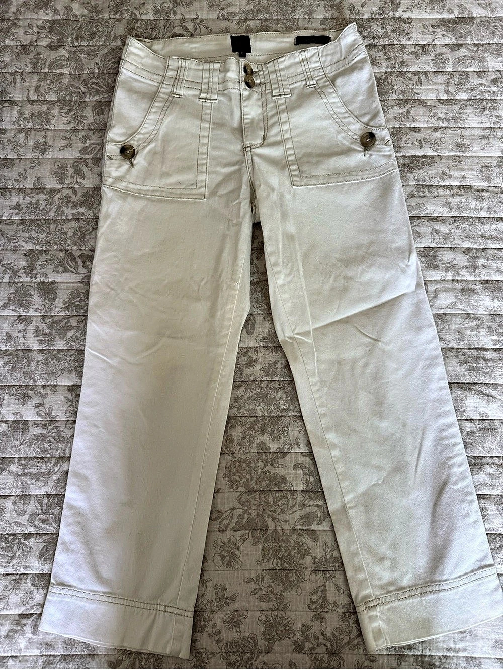 Jag Classic Fit Straight Leg Pants in White Size 0